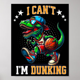 Kaffee Shopg Baseball Dinosaur T Rex Spieler Kinde Poster