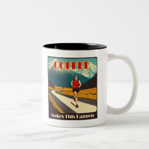 Kaffee sorgt dafür, dass dies passiert Laufend Zweifarbige Tasse