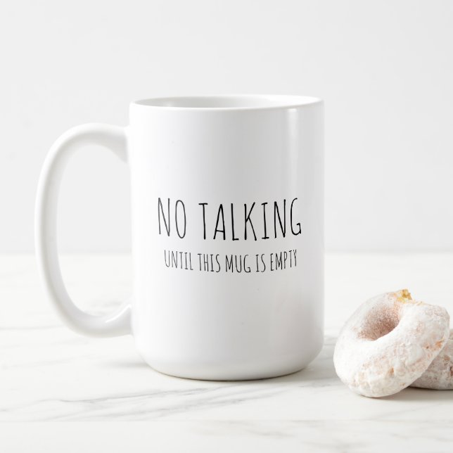 Kaffee-Spaß, sarkastisch "Nein reden" Kaffeetasse (Mit Donut)