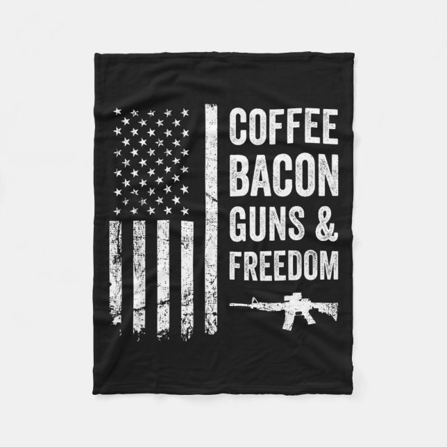 Kaffee Speck Waffen &amp; Dom - Bbq Grill Lustige  Fleecedecke (Vorderseite)