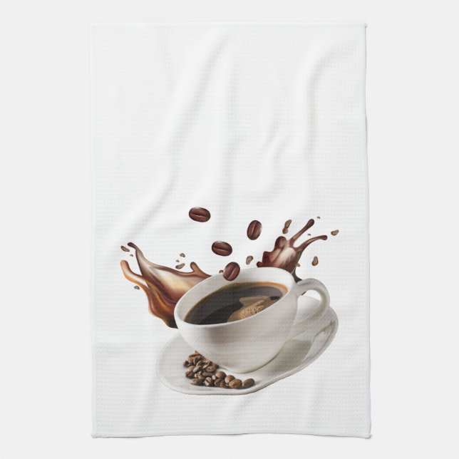 Kaffee Splash Effekt Küchentuch (Vertikal)
