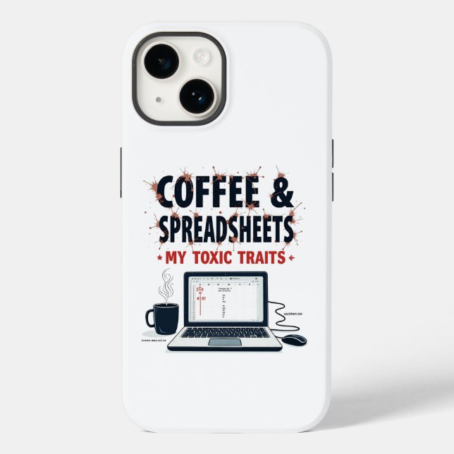 Kaffee & Spreadsheets: Meine toxischen Eigenschaft Case-Mate iPhone 14 Hülle (Rückseite)