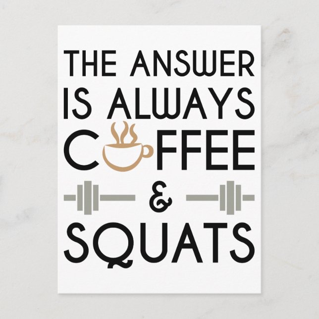 Kaffee & Squares 2 Postkarte (Vorderseite)