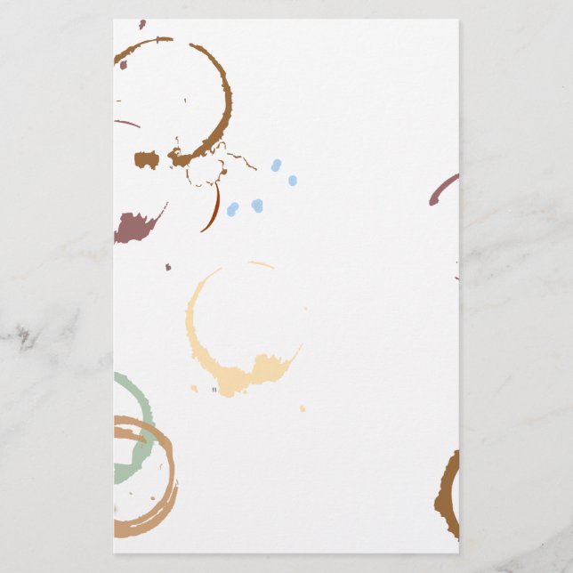 Kaffee Stain Grungy Stationery Briefpapier (Vorderseite)