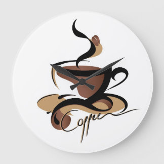 Kaffee-Stempeluhr Große Wanduhr