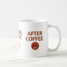 Kaffee-Stimmungs-Vektor-Kunst vor, während und nac Kaffeetasse
