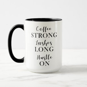 Kaffee Strong Lashes Long Hustelkaffee Tasse