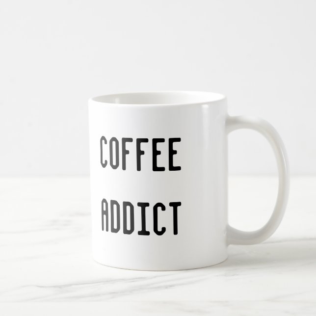 KAFFEE-SÜCHTIGER KAFFEETASSE (Rechts)
