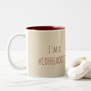 Kaffee-Süchtiger Zweifarbige Tasse