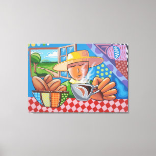 KAFFEE SÜDAMERIKANISCHE STRETCHED LEINWAND ART DRU
