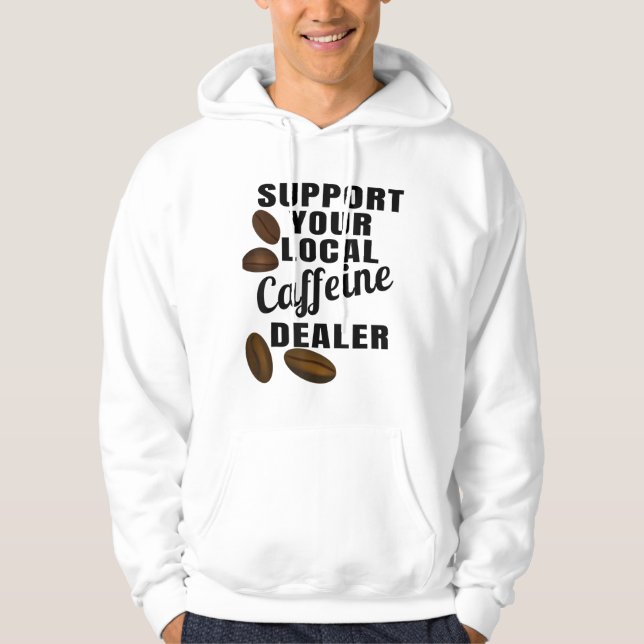 Kaffee-Support für Ihren Kaffee-Händler vor Ort B Hoodie (Vorderseite)
