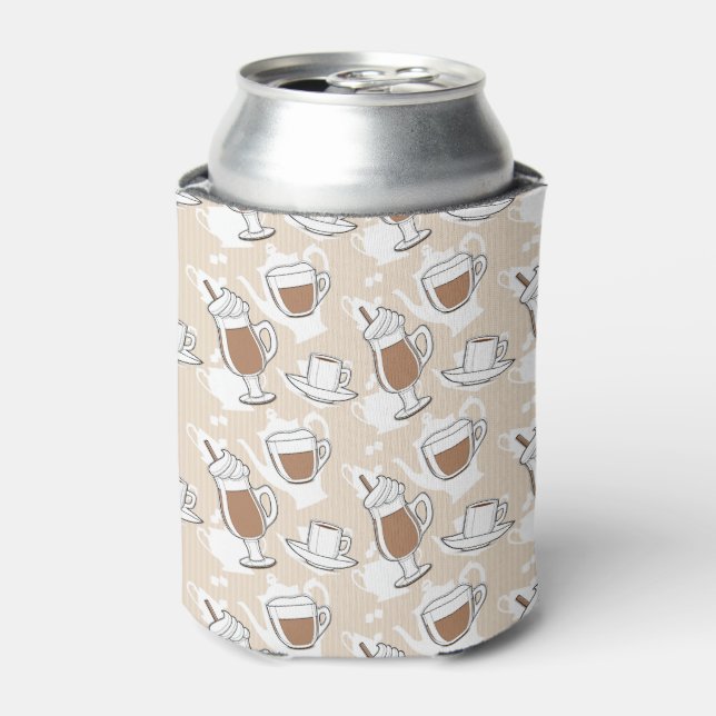 Kaffee, süßes Muster Dosenkühler (Kanne Vorderseite)