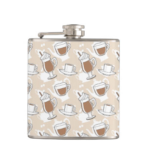 Kaffee, süßes Muster Flachmann