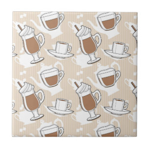 Kaffee, süßes Muster Fliese