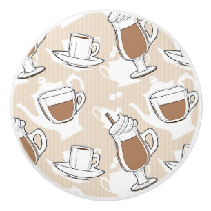 Kaffee, süßes Muster Keramikknauf