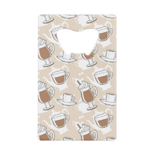 Kaffee, süßes Muster Kreditkartenflaschenöffner