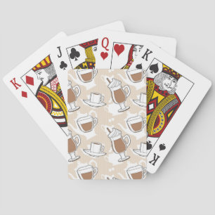 Kaffee, süßes Muster Spielkarten