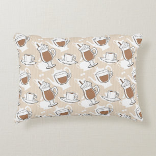 Kaffee, süßes Muster Zierkissen