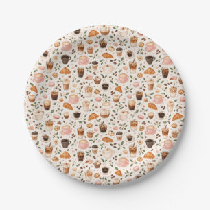 Kaffee & Süßigkeiten Muster-Papierplatten Pappteller