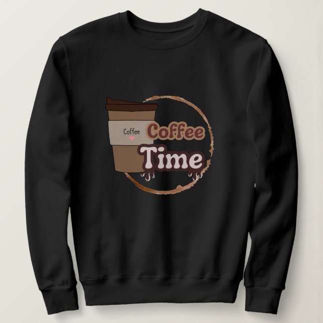 Kaffee Sweatshirt (Design vorne)