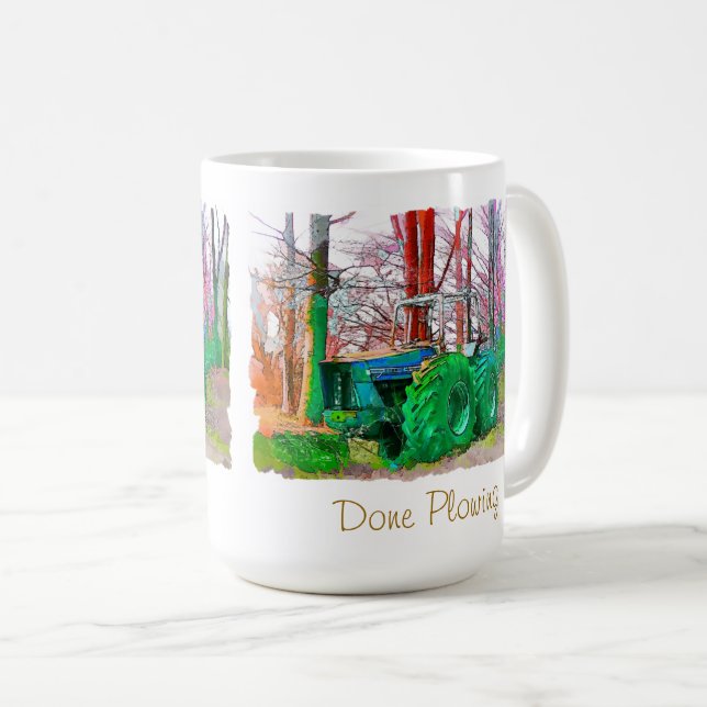 KAFFEE-TASSE 'ACKERBAU BEENDET' KAFFEETASSE (VorderseiteRechts)