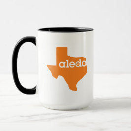 Kaffee-Tasse Aledos Texas - orange u. schwarz mit Tasse