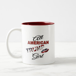 Kaffee-Tasse: Alles amerikanische Trump-Mädchen Zweifarbige Tasse