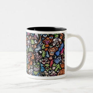 Kaffee-Tasse "Blau täuscht Paradies " Zweifarbige Tasse