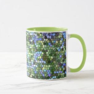 Kaffee-Tasse "Blaues, grünes und Lila Hartglas" Tasse