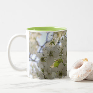 Kaffee-Tasse - Blühende Bradford-Birne Zweifarbige Tasse