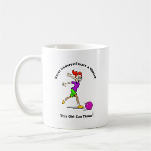 Kaffee-Tasse: Bowling - Dieses Mädchen kann werfen Kaffeetasse