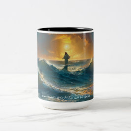 Kaffee-Tasse Christlich, "Keine Angst haben" Zweifarbige Tasse