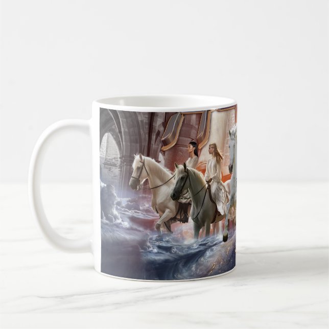 Kaffee-Tasse. Christliche Frauen entstehen Kaffeetasse (Links)