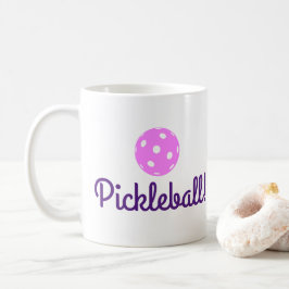 Kaffee-Tasse der Damen-Pickleball (Rosa und Lila) Kaffeetasse