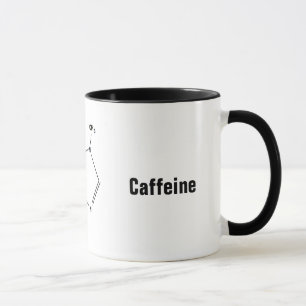 Kaffee-Tasse des chemischen Mittels des Koffeins Tasse