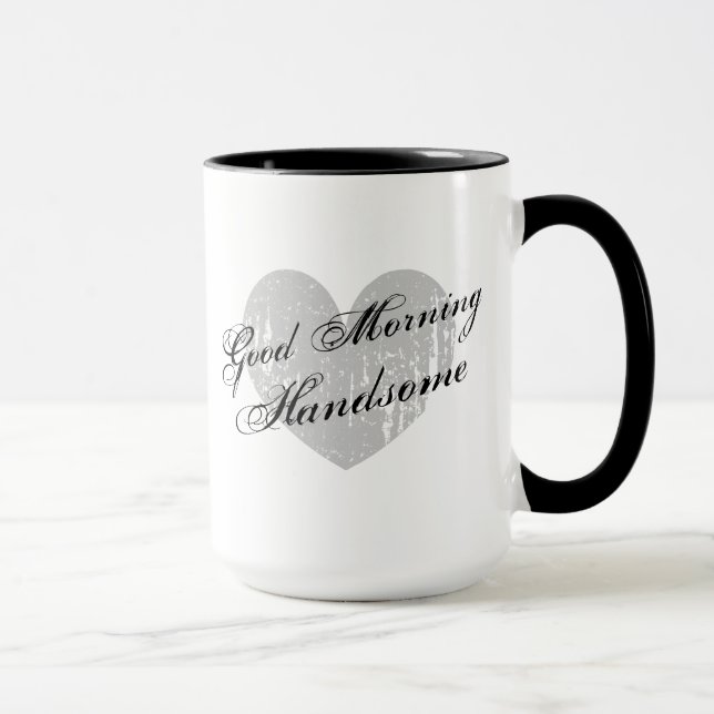 Kaffee-Tasse des Weckers 15oz des gutenmorgens Tasse (Rechts)