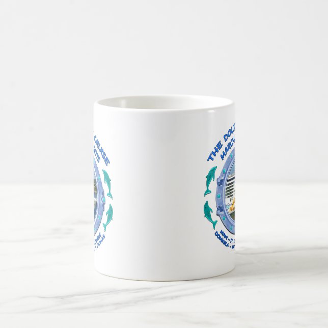Kaffee-Tasse - die Kreuzfahrt der Delphine Kaffeetasse (Mittel)