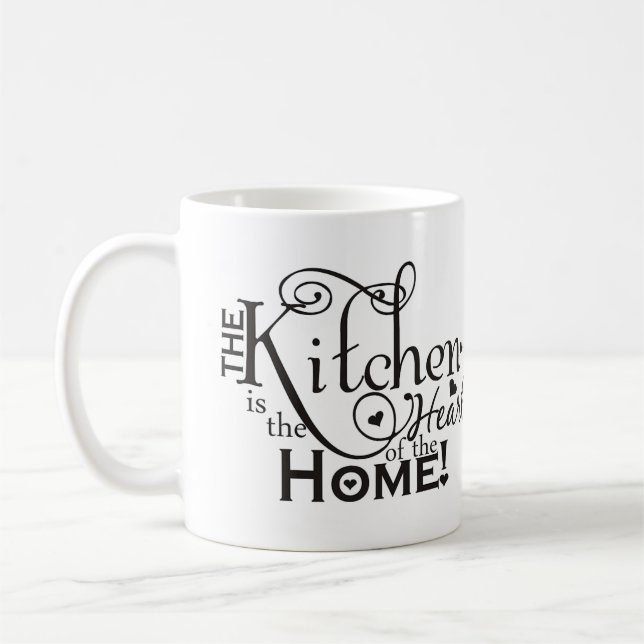 Kaffee-Tasse - Die Küche ist das Herz der Zuhause Kaffeetasse (Links)