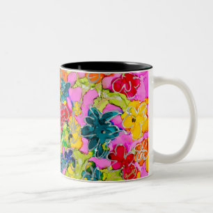 Kaffee-Tasse "Du machst mich glücklich" Zweifarbige Tasse