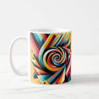 Kaffee-Tasse - Farbiges spiralförmiges geometrisch Kaffeetasse