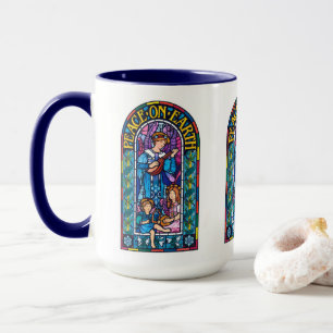 Kaffee-Tasse Frieden auf Erden vor Raphaelite Xmas Tasse