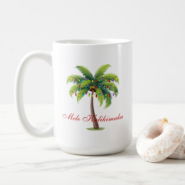 Kaffee Tasse Frohe Weihnachten/Mele Kalikimaka (Mit Donut)