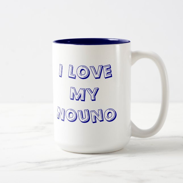 Kaffee-Tasse für nouno Paten Zweifarbige Tasse (Rechts)