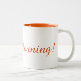 Kaffee-Tasse: Guten Morgen! Zweifarbige Tasse