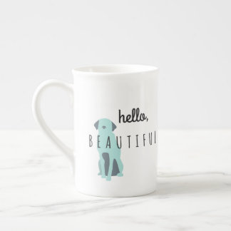 Kaffee-Tasse - hallo, schön - für sie Prozellantasse