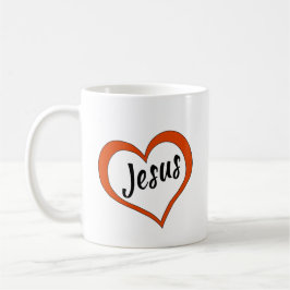 Kaffee Tasse Herz mit Jesus