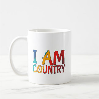 Kaffee Tasse Ich bin Country Design