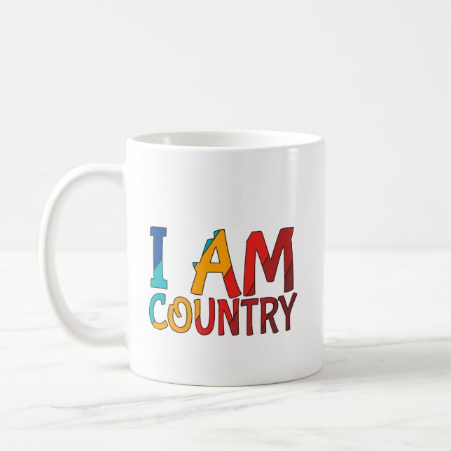 Kaffee Tasse Ich bin Country Design (Links)