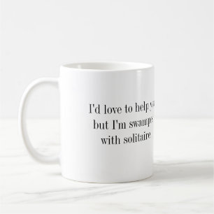 Kaffee-Tasse -….Ich werde mit Solitaire überflu Kaffeetasse