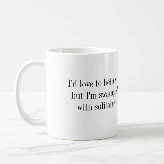 Kaffee-Tasse -….Ich werde mit Solitaire überflutet Kaffeetasse (Links)